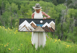 Stars & Moon over the Mountain Lake 4'x18"