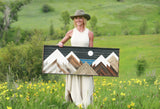 Stars & Moon over the Mountain Lake 4'x18"