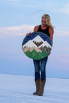 Blue skies & foothills Wine Barrel Round - 24 in.