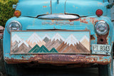 Light Blue Sky w/Trees Mountain Piece - 48"x14"