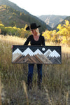 Large Starry Night Sky with Moon #2 - 48 x 18 in.