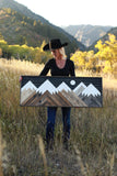 Large Starry Night Sky with Moon #2 - 48 x 18 in.