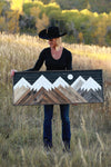 Large Starry Night Sky with Moon #2 - 48 x 18 in.