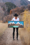 Blue skies and glacier lakes - 3.5'x1.5'