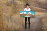 Blue skies and glacier lakes - 3.5'x1.5'