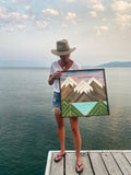 Sunset at the Lake - 2'x2'
