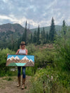 Blue skies and glacier lakes - 3.5'x1.5'