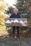Large natural mountain scape  - 48 x 18 in.