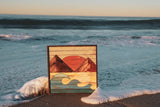 Mountains & waves - 18 x 18 in.