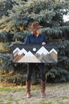 Medium black midnight starry sky with moon - 42 x 18 in.